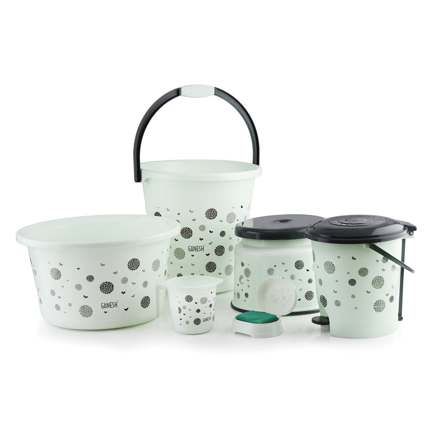8711 PLASTIC BATHROOM ACCESSORIES SET 6 PCS BATH SET BATHROOM BUCKET WITH DUSTBIN MUG, STOOL, SOAP CASE,TUB DeoDap 8711 PLASTIC BATHROOM ACCESSORIES SET 6 PCS BATH SET BATHROOM BUCKET WITH DUSTBIN MUG, STOOL, SOAP CASE,TUB DeoDap